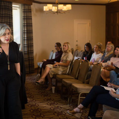 Meghan Ely speaking at Engage! Summit”