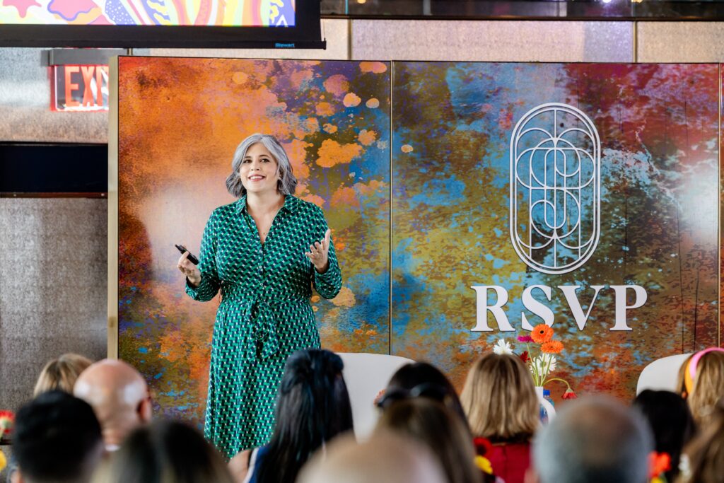 Meghan Ely of OFD Consulting presenting at RSVP Club